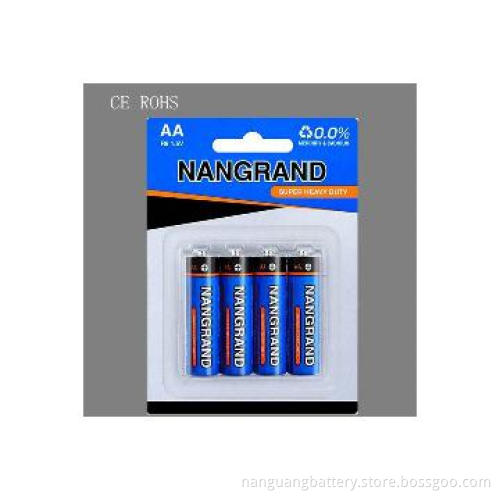 R6P carbon zinc cheap aa batteries